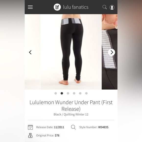 Lululemon Wunder Under *Reversible Legging in Quilting Winter Women’s Size 6 - Picture 2 of 8